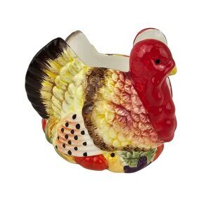 Vintage Kmart Essential Home Turkey Napkin Holder Ceramic Thanksgiving Decor